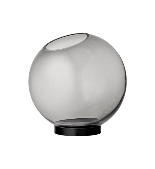 AYTM Globe Vase W. Stand, Black/Black - Ø21xH21 - Vase fra AYTM