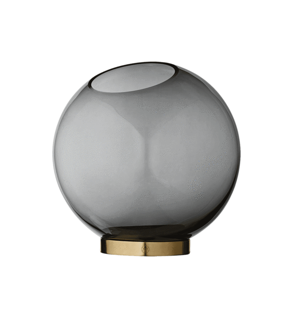 AYTM Globe Vase W. Stand, Black/Gold - Ø21xH21 - Vase fra AYTM