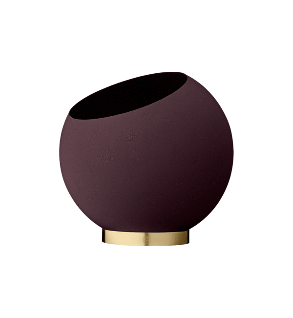 AYTM Potte, Globe Flower Pot, Bordeaux - Ø17xH15,4 - 1 - Potte fra AYTM