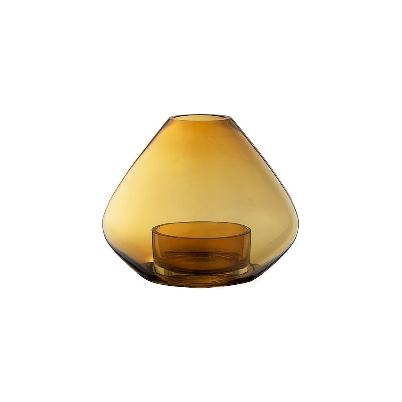 AYTM Uno Lanterne/vase, Amber (gul) - Ø25,9xH21 - Lanterne fra AYTM