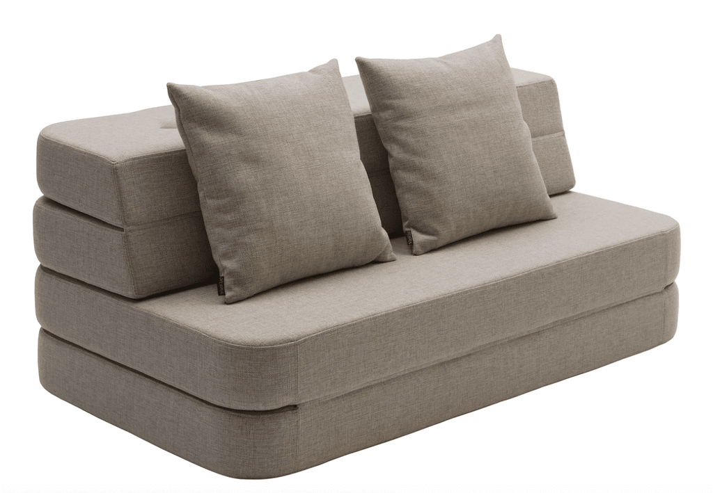 By KlipKlap KK 3 Fold Sofa, Beige w. Sand - L210xW120xH12 - Madras fra By KlipKlap