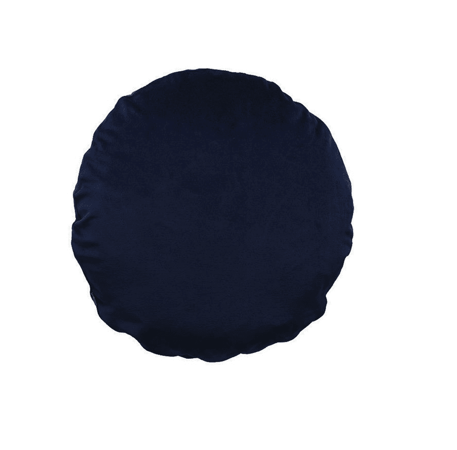 Christina Lundsteen Basic Round pude, Velvet, Dark blue - Ø45 cm. - Pude fra Christina Lundsteen