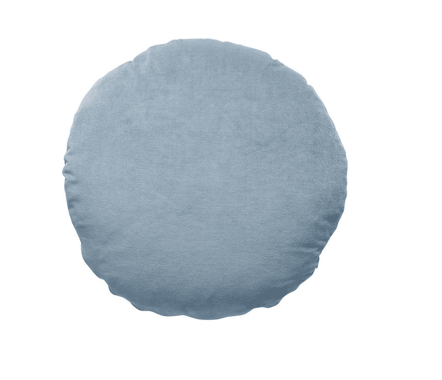 Christina Lundsteen Basic Round pude, Velvet, Pale blue - Ø45 cm. - Pude fra Christina Lundsteen