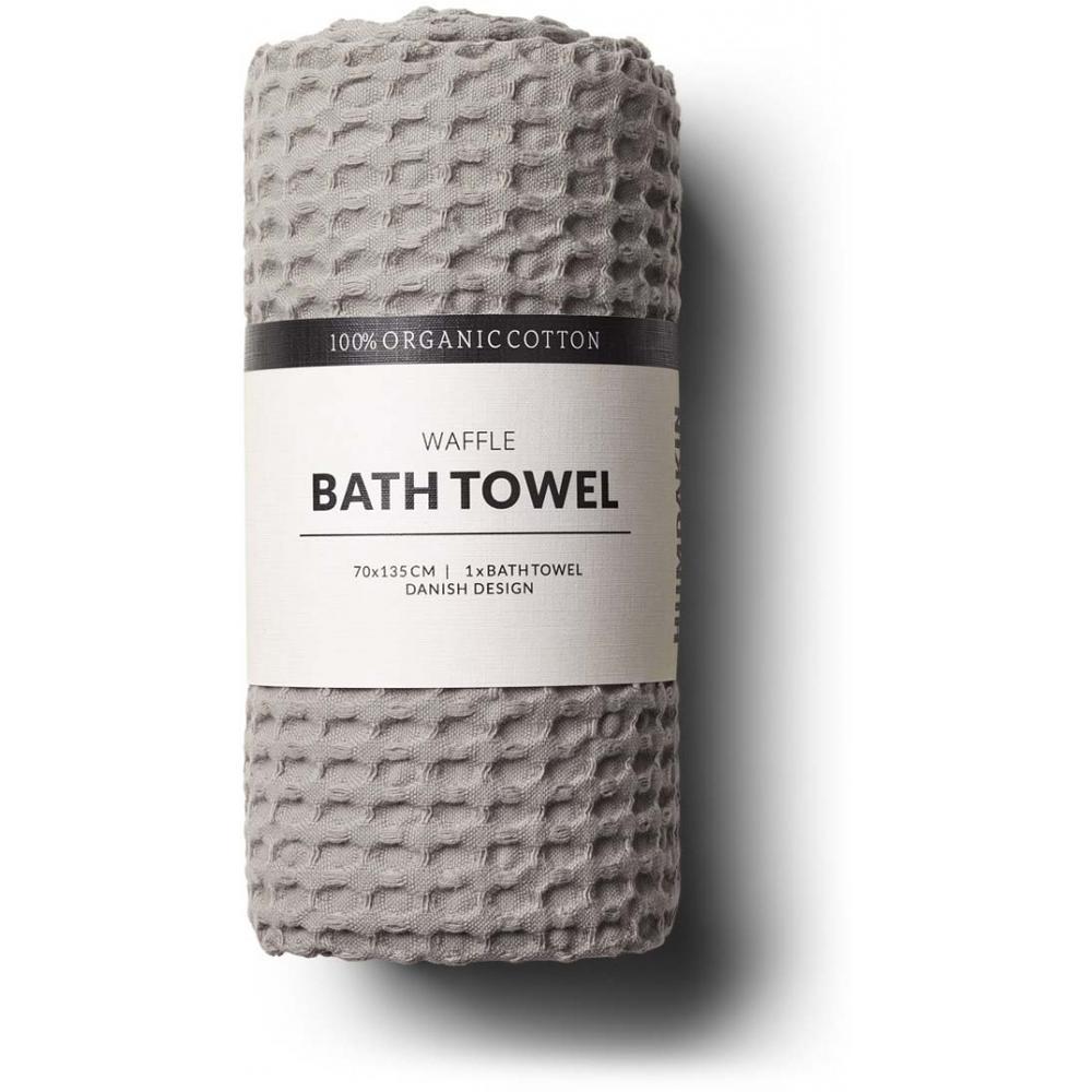 Humdakin Vaflet Håndklæde, Stone (grå) - 70x135 - Håndklæde fra Humdakin