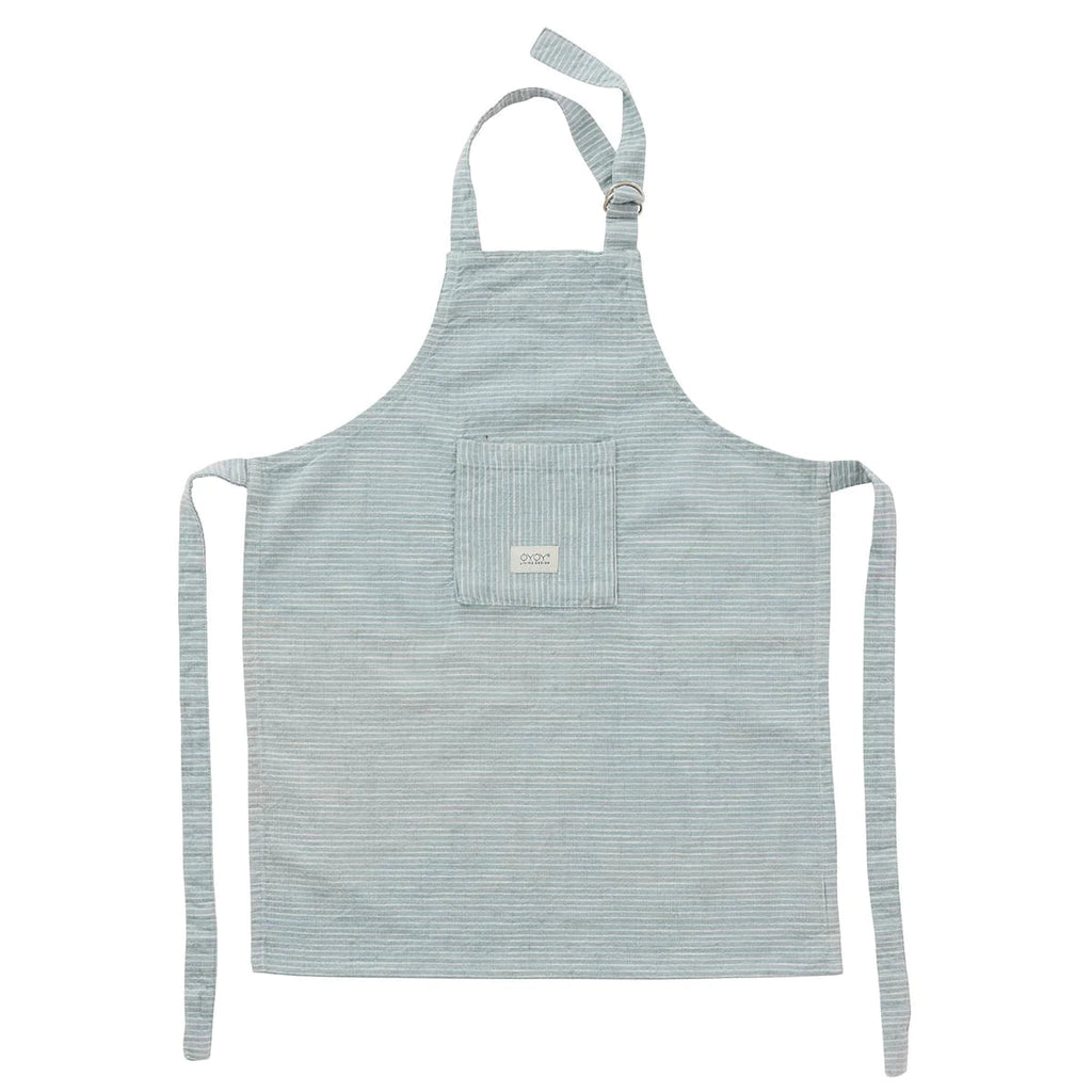 OYOY Gobi mini forklæde, hvid/støvet blå, H56 x B44 cm - Sengetæppe fra OYOY Living Design