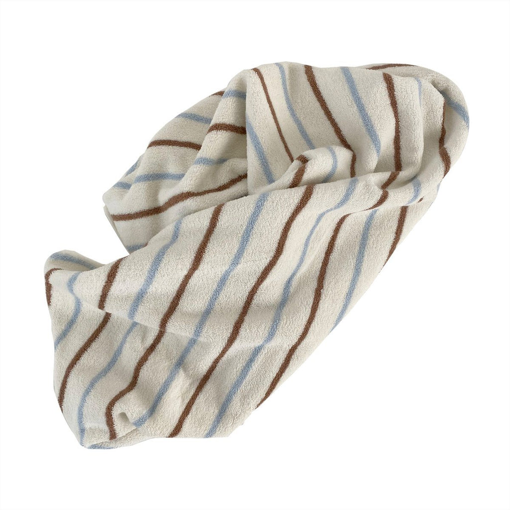 OYOY Raita Håndklæde, Caramel/Ice blue (brun/lyseblå) - 100x150 - Håndklæde fra OYOY Living Design