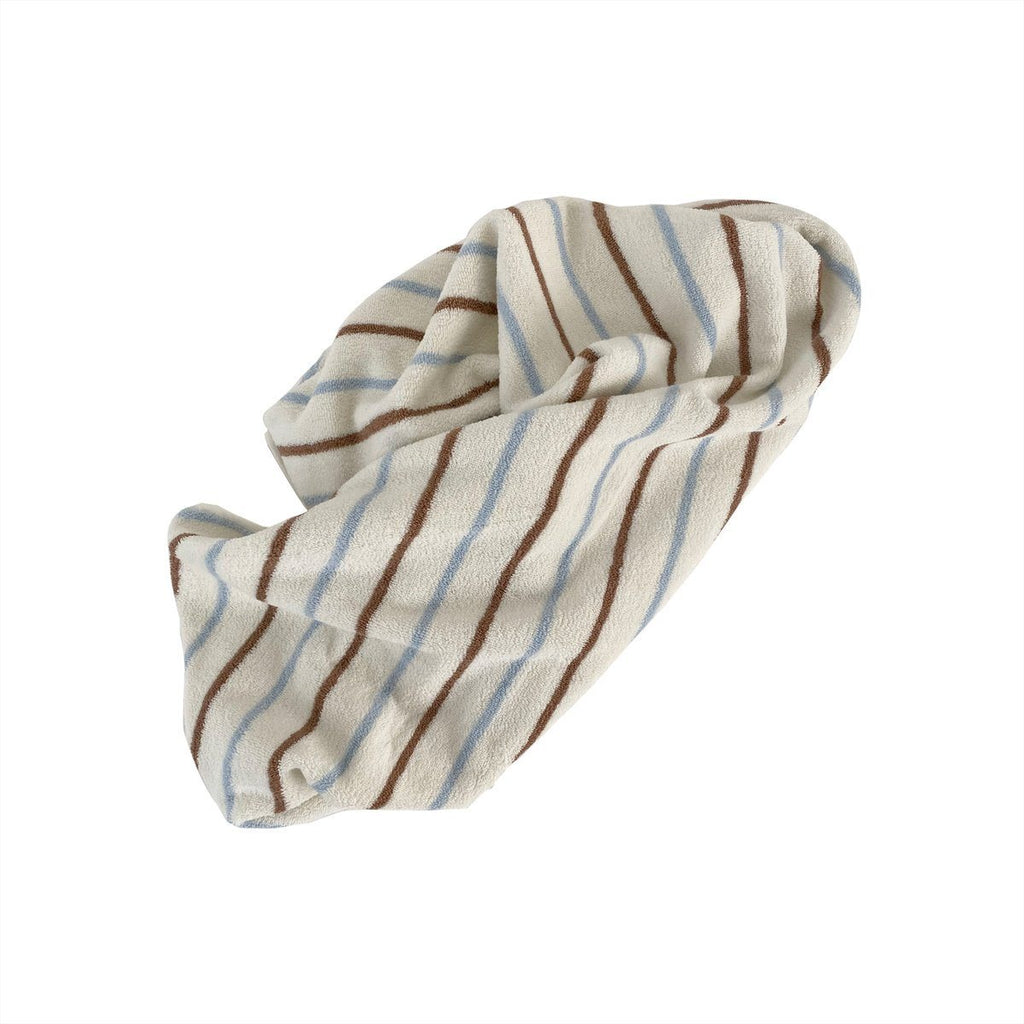 OYOY Raita Håndklæde, Caramel/Ice blue (brun/lyseblå) - 50x100 - Håndklæde fra OYOY Living Design