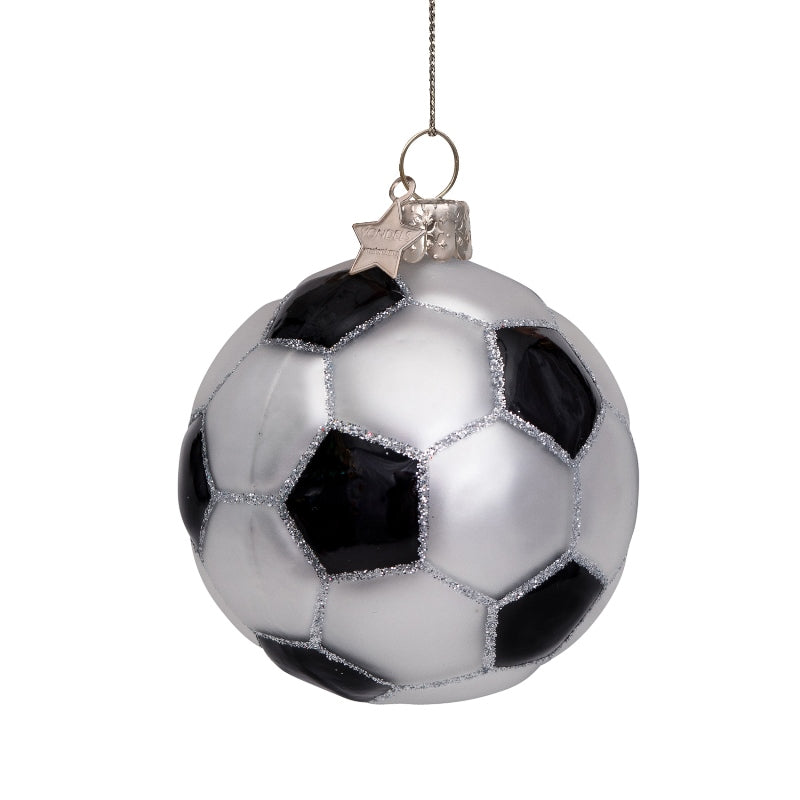 Vondels Fodbold Ornament, Hvid/Sort- H7 - Ornament fra Vondels